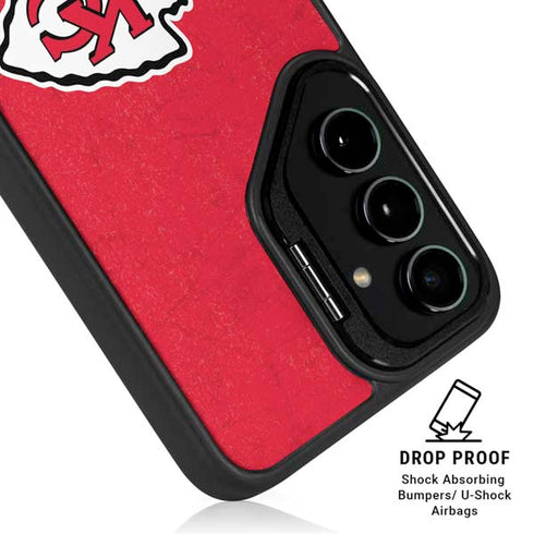 NFL Kansas City Chiefs Distressed Galaxy S24 FE Kickstand Case